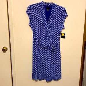 Liz Claiborne Blue Print Dress